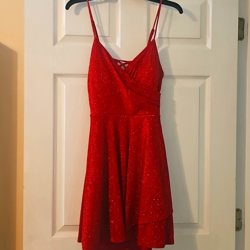 Red Sparkley Cocktail Dress Size 5